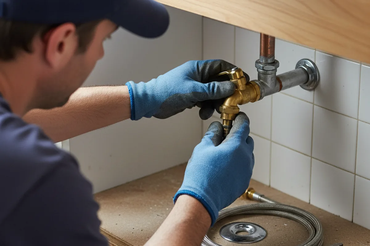 Shutoff valve and fitting work during Faucet and Fixture Repair in Sallisaw
